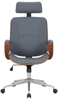 Obrázek produktu pro Kancelářská Židle Dayton - dřevo ořech - Šedá