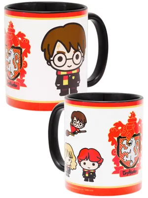 Produktbild von Harry Potter Tasse - 3 Freunde Gryffindor Kaffeetasse Becher Kaffeebecher aus Keramik Weiß Rot 320 ml