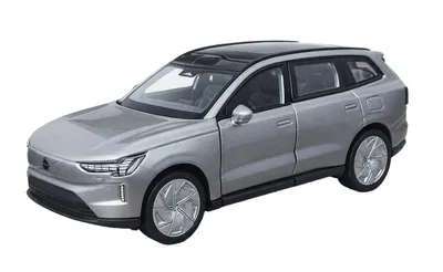 Produktbild von VOLVO EX90 Modellauto aus Metall 12cm mit Rückzug Welly Modell Auto Spielzeugauto Spielzeug Geschenk 33 (Silber-Metallic)