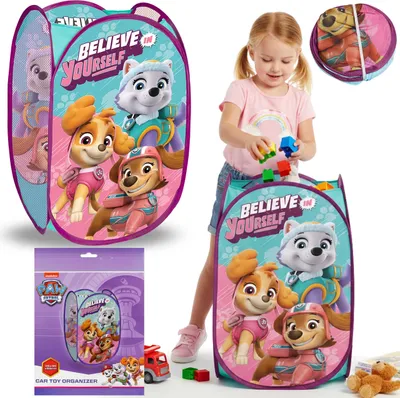 Produktbild von PAW PATROL Faltbarer Spielzeugkorb, Organizer fürs Kinderzimmer, Aufbewahrungskorb, geräumig 70 L