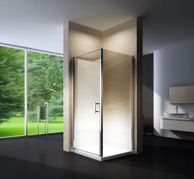 Produktbild von Duschkabine Eckdusche EX416 - 8 mm - Nano Echtglas - 100 x 100 x 195 cm