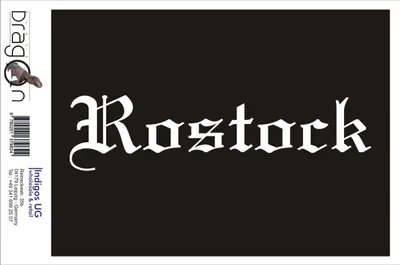 Produktbild von Aufkleber / Autoaufkleber - JDM / Die cut / Auto / OEM - Stadt Rostock - 200x60mm schwarz - Heckscheibe / Heckscheibenaufkleber