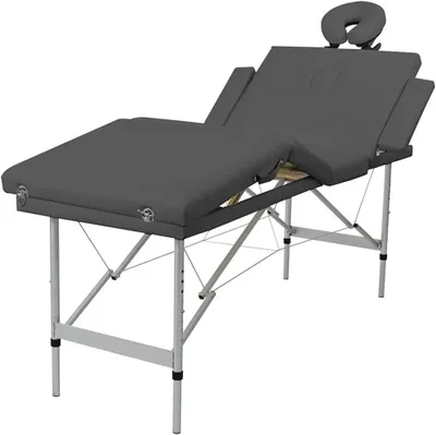 Image de Table de massage - Table de thérapie - Relaxation - Hauteur réglable - 4 zones - Anthracite