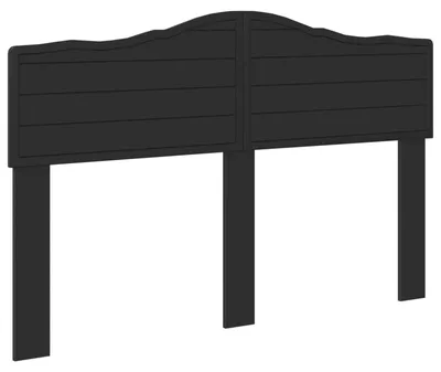 Image de vidaXL Tête de lit en bois d'ingénierie aspect chêne noir