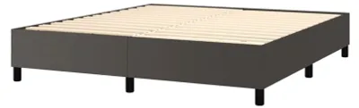 Produktbild von Boxspringbett mit Matratze Grau 160x200 cm Kunstleder