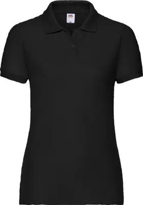 Image de Polo 65/35 Fruit Of The Loom Damen, Kurzarm BC384 (2XL) (Schwarz)