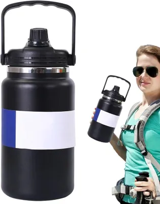 Imagen del producto de Botellas de agua de acero inoxidable de 4 litros, termo y botella para beber