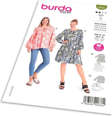 Productafbeelding van Burda patroon 6002 - Jurk en blouse