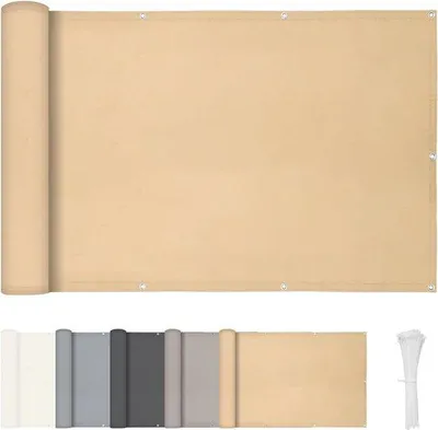 Produktbild von Balkondeckenshading, Wetterdach und Schattenüberzug, 90 x 600 cm, PES-Balkonrollo, Wetterdach und Schattenüberzug, Wetterfestigkeit.