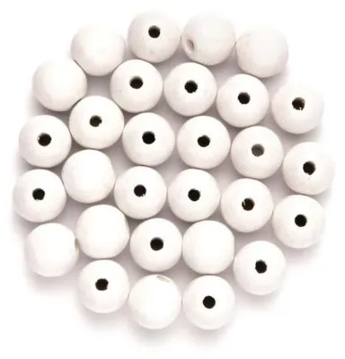 Produktbild von Glorex Holzperle weiß 6 mm - 118 Stück
