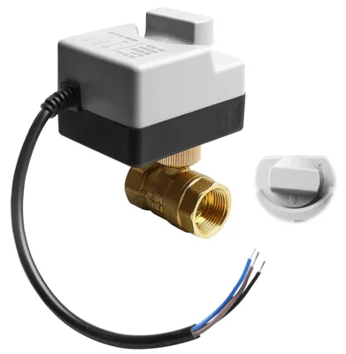 Produktbild von Behogan AC220V Motorkugelhahn mit Manueller Funktion, 2 Wege Motorkugelhahn, DN20 kugelventil Elektrisch, Manueller Automatischer Kugelhahn, 2 Drähte motorkugelhahn zonenventil ventil elektrisch