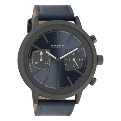 Immagine prodotto di Orologio da polso Oozoo in pelle blu scuro C10807 Orologi da uomo analogici al quarzo UOC10807