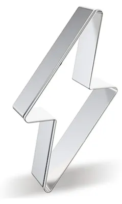 Ausstechform Blitz Flash Symbol, 7,5 cm, Edelstahl