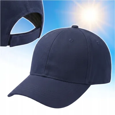 Produktbild von Baseballkappe Mit Schirm, Grössenverstellbar, Uni, Dunkelblau, Modisch, Sport