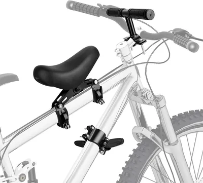 Produktbild von Mountainbike-Kindersitz, Vorderrad-Kindersitz 2-6 Jahre, abnehmbar, mit Armlehnen, Fußstützen, Halterungsset