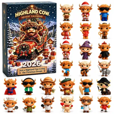 Produktbild von Adventskalender 2026 Adventskalender 24 Tage 3D Highland Cow