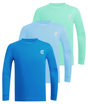 Productafbeelding van Solidchoice - 3-pack Kinder UV-shirt Jongens Lange Mouwen UPF50+