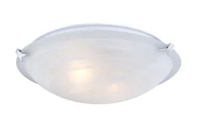 Produktbild von Globo Lighting Deckenleuchte Metall weiß, Glas satiniert, ø: 400mm, H: 120mm, exkl. 2x E27 60W 230V