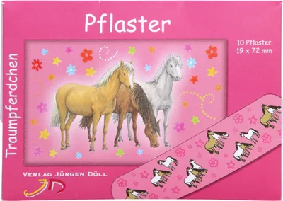 Zdjęcie produktu dla KINDERPFLASTER TRAUMPFERDCHEN - BRIEFCHEN ROT, 10 St PFL