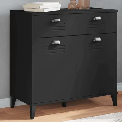Produktbild von vidaXL Sideboard VIKEN Schwarz 80x40x80 cm Holzwerkstoff