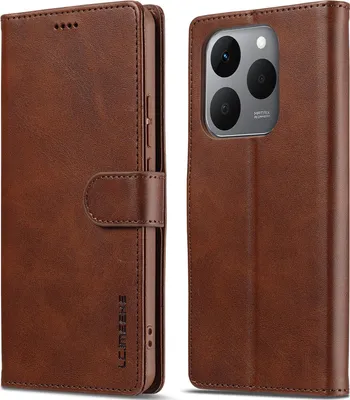 Produktbild von Hülle für Xiaomi 15T, Klapphüllen Brieftasche Leder Magnetverschluss Ständer Schutzhülle Braun