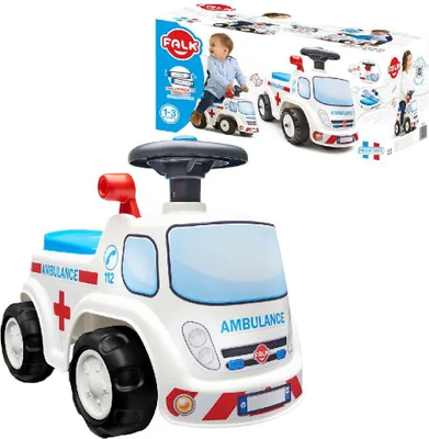 Obrázek produktu pro FALK Odrážedlo Ambulance s otevíracím sedadlem a klaksonem na volantu
