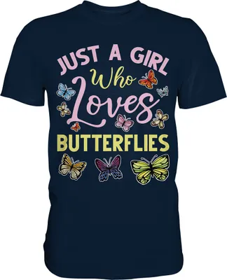 Produktbild von Mädchen Schmetterling T-Shirt – Navy / 4XL