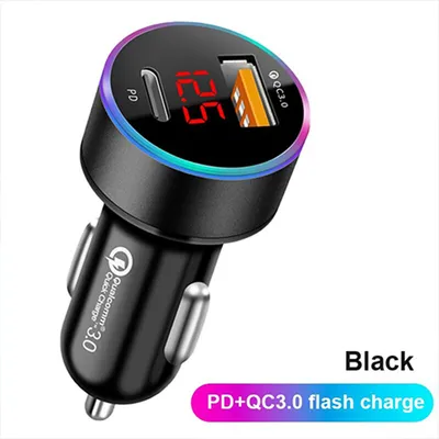 Produktbild von SSF24 38W KFZ Ladegerät Autoladegerät PD+USB QC3.0 Schnellladegerät für Telefone 12V -24V