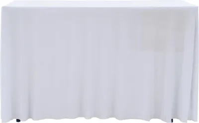 Obrázok produktu pre vidaXL 2 ks napínacie obrusy s lemom Biele 120 x 60,5 x 74 cm