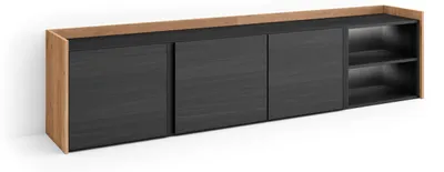 Immagine prodotto di Mobili TV effetto legno nero e rovere 207x35x50cm con Led