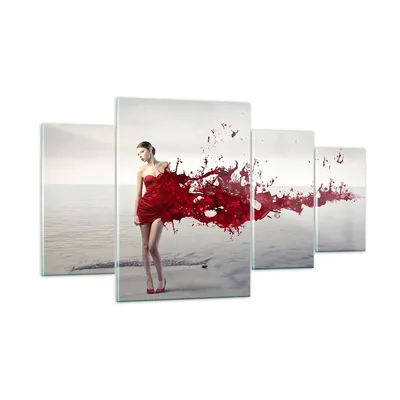 Produktbild von Bilder auf glas - Weiblich modell posieren nackt - 160x90cm - Glasbilder - Wandbilder - Kunstdruck - zum Aufhängen bereit - Wanddekoration aus Glas - Glas Bilder - Wandbild auf Glas - GDL160x90-2633