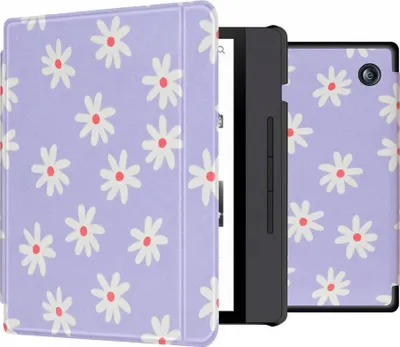 Image de imoshion Design Slim Hard Case Sleep cover with stand for the Kobo Libra H2O - Flowers Distance