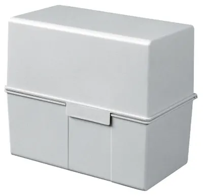 Image de HAN 975-11 Boîte à fiches DIN A5 horizontal, max 500 cartes avec charnière en acier, gris clair