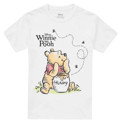 Image de Winnie l'ourson - T-shirt « Hunny » pour homme/femme, unie TV33985 (XL) (blanc)