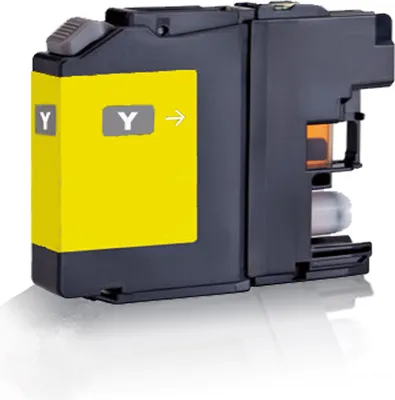 Produktbild von Print-Klex 1x kompatible Tintenpatrone kompatibel mit Bother Yellow LC125 LC127 DCPJ132 W DCPJ152 W DCPJ152 WR DCPJ4110 DW DCPJ4110 W DCPJ552 DW DCPJ752 DW - Eco Plus Serie