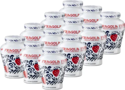 Produktbild von Food-United ERDBEEREN FABBRI 1905 12x600g Opaline - Fragola aus Italien eingelegt und halb-kandiert in Sirup - ohne Aroma- Farb- & Konservierungsmittel, für Erdbeer-Eisbecher-oder für Erbeeren-Sorbets-Cocktails-Desserts-Pavlova, GVO-Frei Glutenfrei