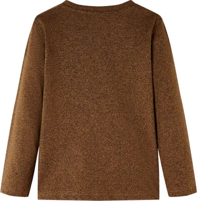 Produktbild von vidaXL Kinder-Langarmshirt Cognac Melange 104