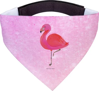 Produktbild von Mr. & Mrs. Panda Hunde Halstuch Flamingo Classic - Aquarell Pink - Geschenk, Stolz, Dreieckstuch, Hund, Rosa, für, Hundehalstuch, Schal, Bandana, Prächtig, Ich, Tochter