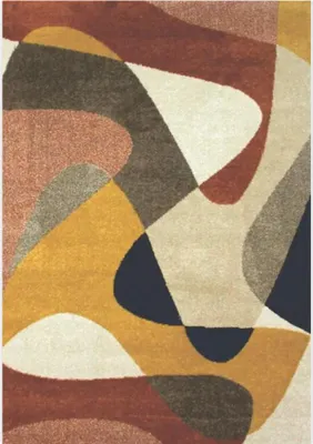 Productafbeelding van Veluwstextiel vloerkleed, abstract patroon, beige kleur, 120 x 170 cm