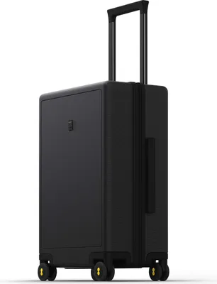 Produktbild von Leichter Hartschalenkoffer mit 4 Spinner-Rädern und TSA-Schloss - Ideal für Handgepäck und Geschäftsreisen (54,5 cm, 40L, Schwarz)