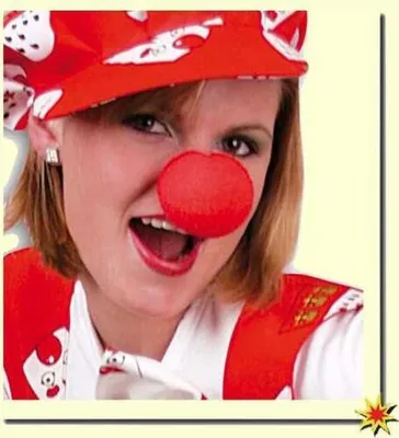 Produktbild von Clownnase, Clown-Nase, Schaumstoffnase rot, Nase Clown