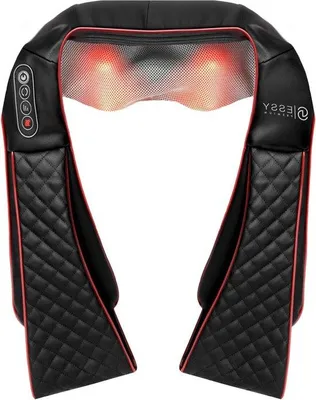 Produktbild von Nackenmassagegerät mit Wärme – Rückenmassagegerät – Muskelentspannung – Shiatsu-Massage – 37 x 20 x 17 cm – Schwarz