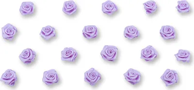 Satinrosen 15mm zum Basteln & Aufnähen 20 Stück Helllila