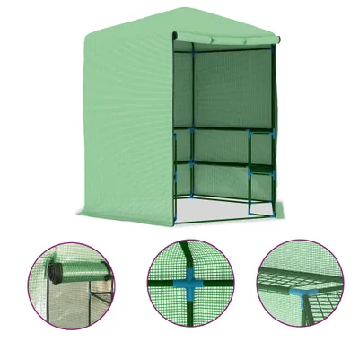 Immagine prodotto di vidaXL Serra con ripiani in acciaio 227x223 cm