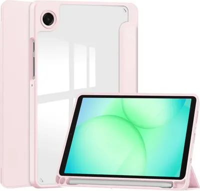 Produktbild von Schutzhülle mit Klappe für Galaxy Tab A11 / Tab A9, Bizon Case Tab Clear Matt, Rosa