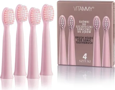 Obrázok produktu pre VITAMMY Harmony hlavice na zubnú kefku 4 ks ružové