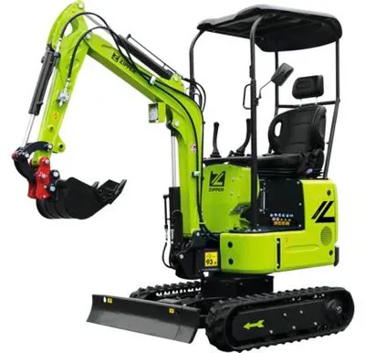 Produktbild von Minibagger Zipper ZI-MBG1000DS5, 7 kW Diesel, inkl. Schnellwechsler, Löffel, Schaufel 380 mm und 200 mm, 8,0 kN Reißkraf