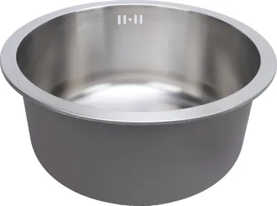 Zdjęcie produktu dla Zlewozmywak kuchenny 304 ze stali nierdzewnej Okrągły jednokomorowy zlewozmywak do mycia warzyw i owoców 42 cm szczotkowany