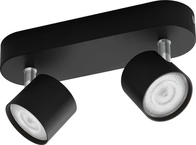 Produktbild von Philips Star Decken-/Wandspot, 2x, Strahler Oberflächenbeleuchtung, LED, 2700 K, 1000 lm, 220-240 V, Schwarz