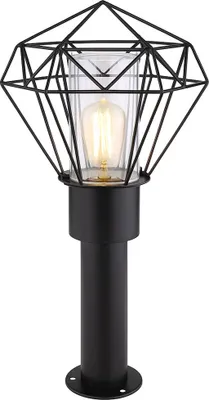 Produktbild von LED Stehlampe, Edelstahl, schwarz, Metall, IP44, H 50 cm